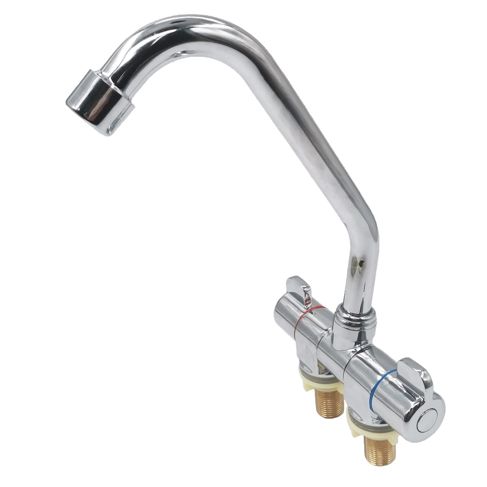 RV Sink Kitchen Faucet,360&deg; Hot and Cool Camp Folding Faucets,RV Bathroom Wat...