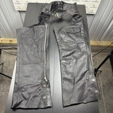 Leathercrafts Inc. Premium Leather Motorcycle Chaps Biker Riding Gear