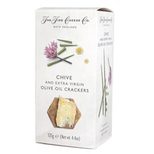 Chive & Extra Virgin Olive Oil Flavored Crackers | British Artisan Snack | 