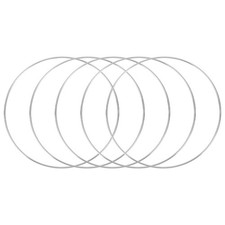 5 Pcs Dream Catcher Rings,7.5 Inch Macrame Hoops Rings,Silver