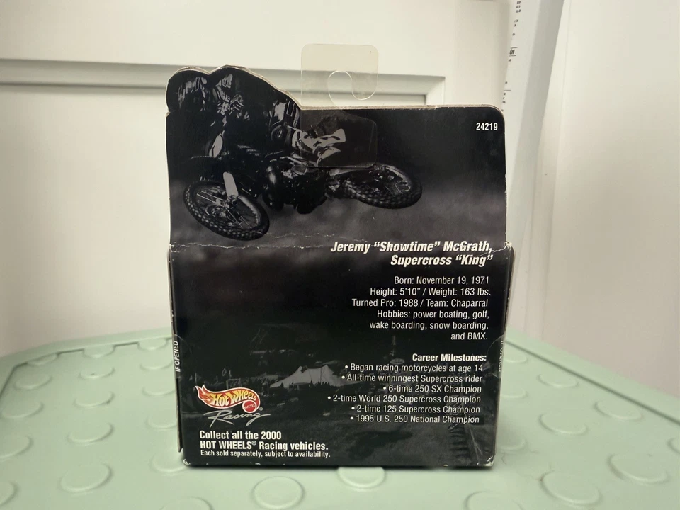 1999 Hot Wheels Jeremy McGrath #1 Racing Dirtbike Toy Yamaha Motocross Rare New - Image 3 of 4