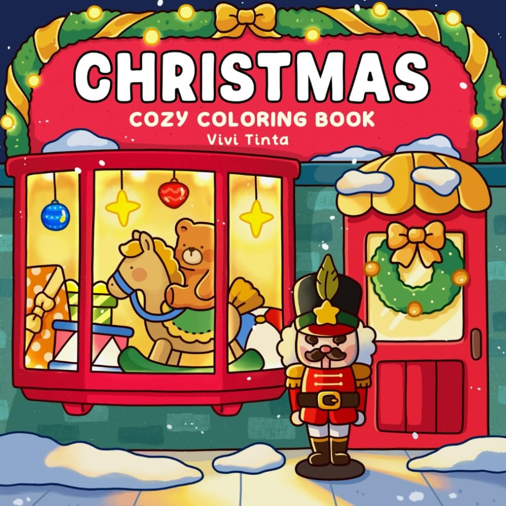 Christmas: Cozy Coloring Book for Adults & Teens Featuring Festive Holiday Wint