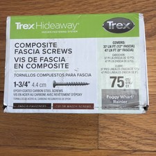 NEU Trex Hideaway Verbund Blendenschrauben 1-3/4" 75 Stück epoxidbeschichtet grau