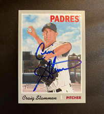 2019 TOPPS HERITAGE #151 CRAIG STAMMEN SIGNED AUTOGRAPHED PADRES NATIONALS