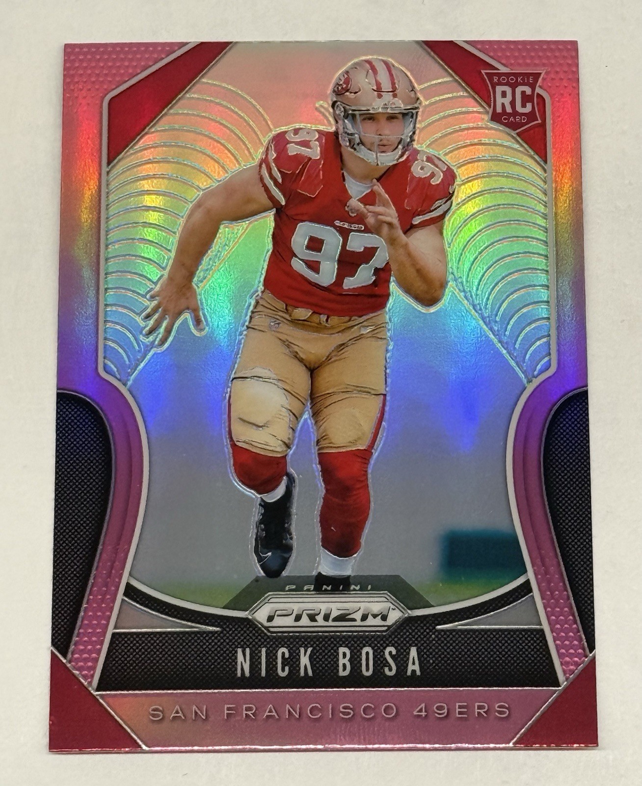 2019 Panini Prizm Nick Bosa #311 San Francisco 49ers RC Pink Prizm