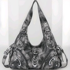 Trendy Angel Kiss Vegan Leather Hobo Bag.