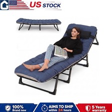 67"x22" Tri-Fold Camping Cot Portable for Adults W/ 8-Leg Mattress Pillow