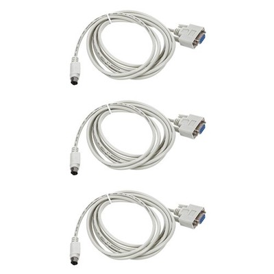 3X DB9P zu 8P  Din RS232 Download Programmierkabel  8.2 Ft fuer SPS DV6766