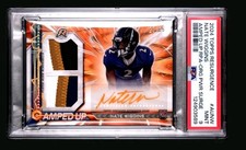 NATE WIGGINS 2024 TOPPS RESURGENCE AMPED UP ORANGE POWER AUTO RAVENS PSA 9 RELIC