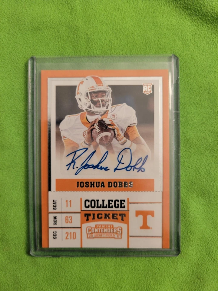 2017 Panini Contenders Draft Picks College Ticket Joshua Dobbs RC Auto #160 Vols - Image 2 of 4