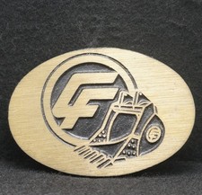 WD07150 VINTAGE 1970s  CF  AGRICULTURE MACHINERY TRACTORS BRASS BELT BUCKLE