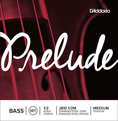 D'Addario Prelude Bass String Set, 1/2 Scale, Medium Tension