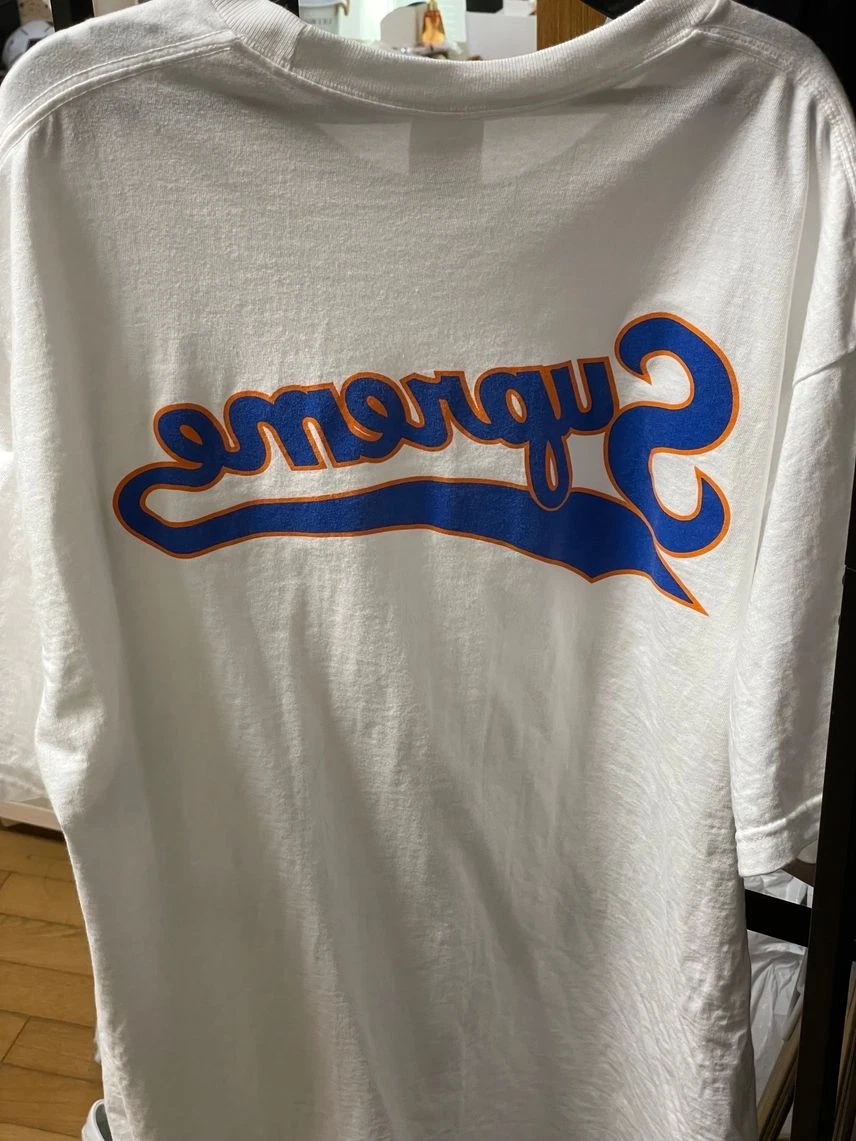 Tee shirt blanc Supreme Backwards