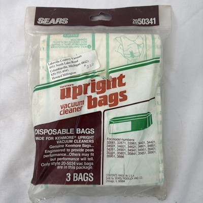 #ad #ad Sears Kenmore Upright Vacuum Cleaner Bags 2050341 3 Bags NEW $4.67