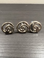 Lot of 3 Spiral Cabinet Knobs Champagne Bronz...