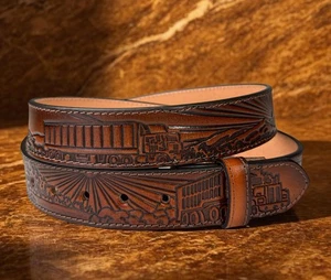 Western Genuine Leather Belt Full Grain Handmade Men's Heavy Duty Without Buckle