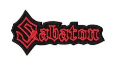 Sabaton Patch Embroidered Iron On Band Red Logo Bundesadler Power Metal