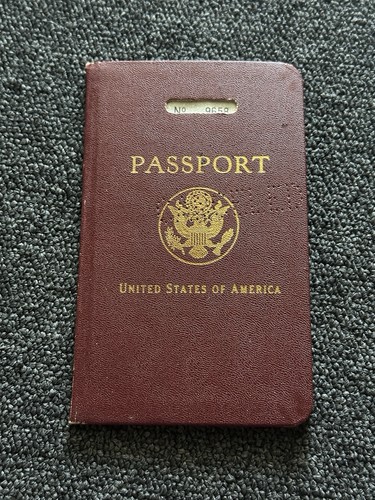 1930 US Passport Husband Wife China Egypt Monaco Visas American Express stamp