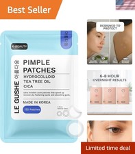 132 Count Korean Hydrocolloid Pimple Patches with Tea Tree Oil - Invisible Ac...