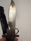 420 Stainless Steel Survival Knife & Compass Sheath & Sharpening Stone Taiwan — photo 9