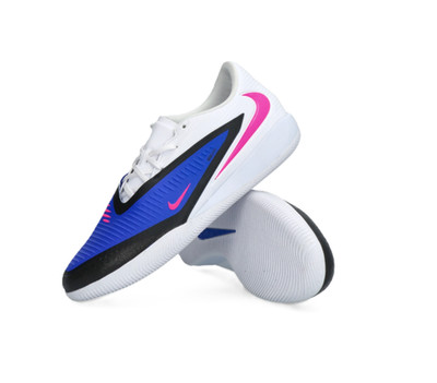 Nike Men's Phantom 6 Low Academy IC Soccer  Racer Blue/Pink/White HQ2319-446