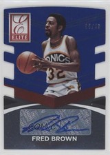 2014 Donruss Elite Status Signatures Blue Die-Cut 5/49 Fred Brown #43 Auto nd3