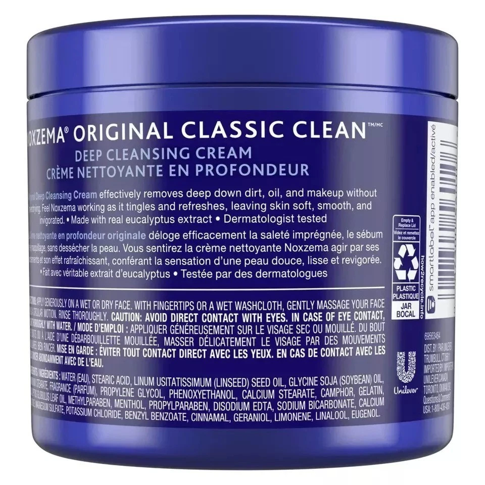 Paquete de 2 cremas limpiadoras profundas originales Noxzema Classic Clean de 12 oz (340 g) cada una Foto 3 de 4