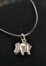 Schlüsselanhänger /Kettenanhänger / Mini Nilpferd / massiv Silber / 925 / 4gr