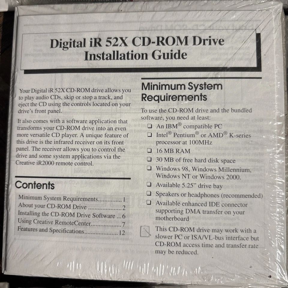Lote De Colección De Unidades De CD-ROM DIGITALES iR 52X con Control Remoto Creative iR2000 Foto 3 de 4