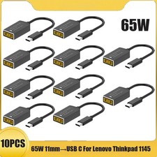 10Pcs 65W Laptop Charger Converter USB Type C Power Charging Cable Adapter 1145