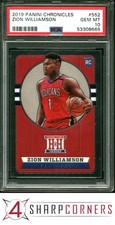 2019 PANINI CHRONICLES #552 ZION WILLIAMSON RC PELICANS PSA 10