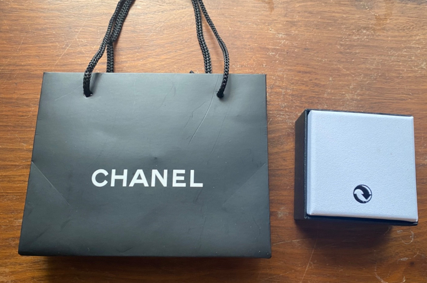 Chanel Jewelry Box Size .2.5''x2.5''x1.8'' & Shopping Bag Empty