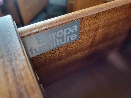 Vintage Mid-Century Europa Teak Tallboy Chest Of 7 Drawers Scandi Retro MCM - Picture 8 of 9