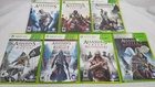 Assassins Creed 7 Game Xbox 360 Lot, 1, 2, 3, 4, Rogue, Brotherhood, Revelations