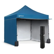 ARROWHEAD OUTDOOR 10’x10’ Heavy-Duty Pop-Up Canopy, Water & UV Resistant, Blue