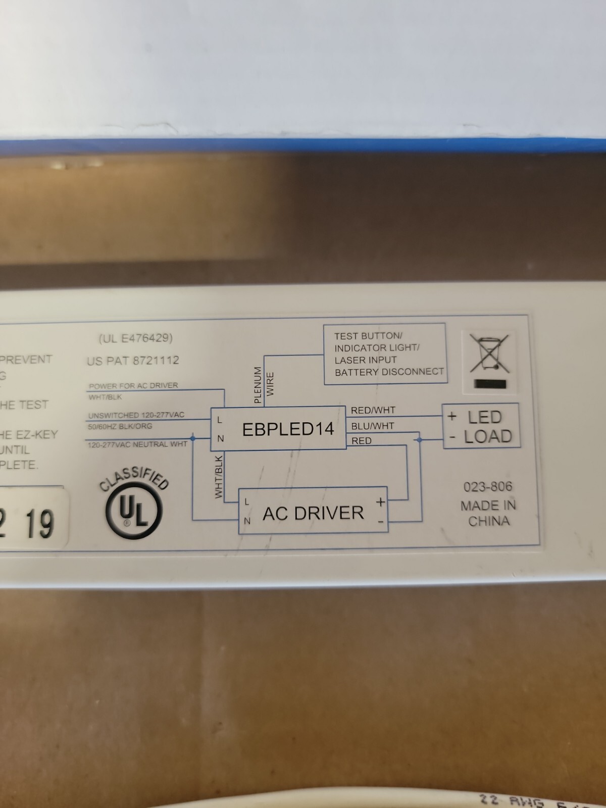 Eaton EBPLED14W Constant Power Emergency 14W LED Driver 120277V 90 Min Run NEW! 80083732272 eBay