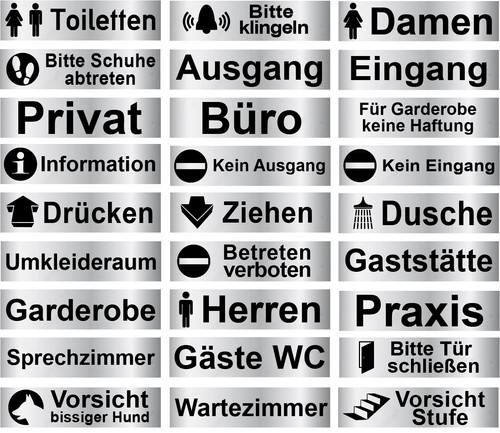 Türschild 160 x 40 mm "Tür schließen" Aufkleber Folie Stufe Schild Eingang - Picture 3 of 3