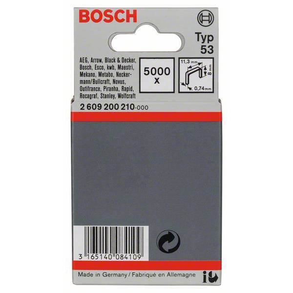 Bosch Accessories 2609200210   Graffette punto sottile tipo 53 5000 pz. Dimensio