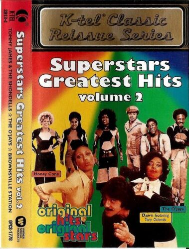 Superstars Greatest Hits Volume 2 Cassette 1997 K-tel Classic Reissue Series WSP - Picture 1 of 3
