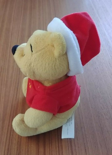 Winnie the Pooh Holiday Plush Vintage Santa Hat Mattel Disney Toy - Picture 2 of 11