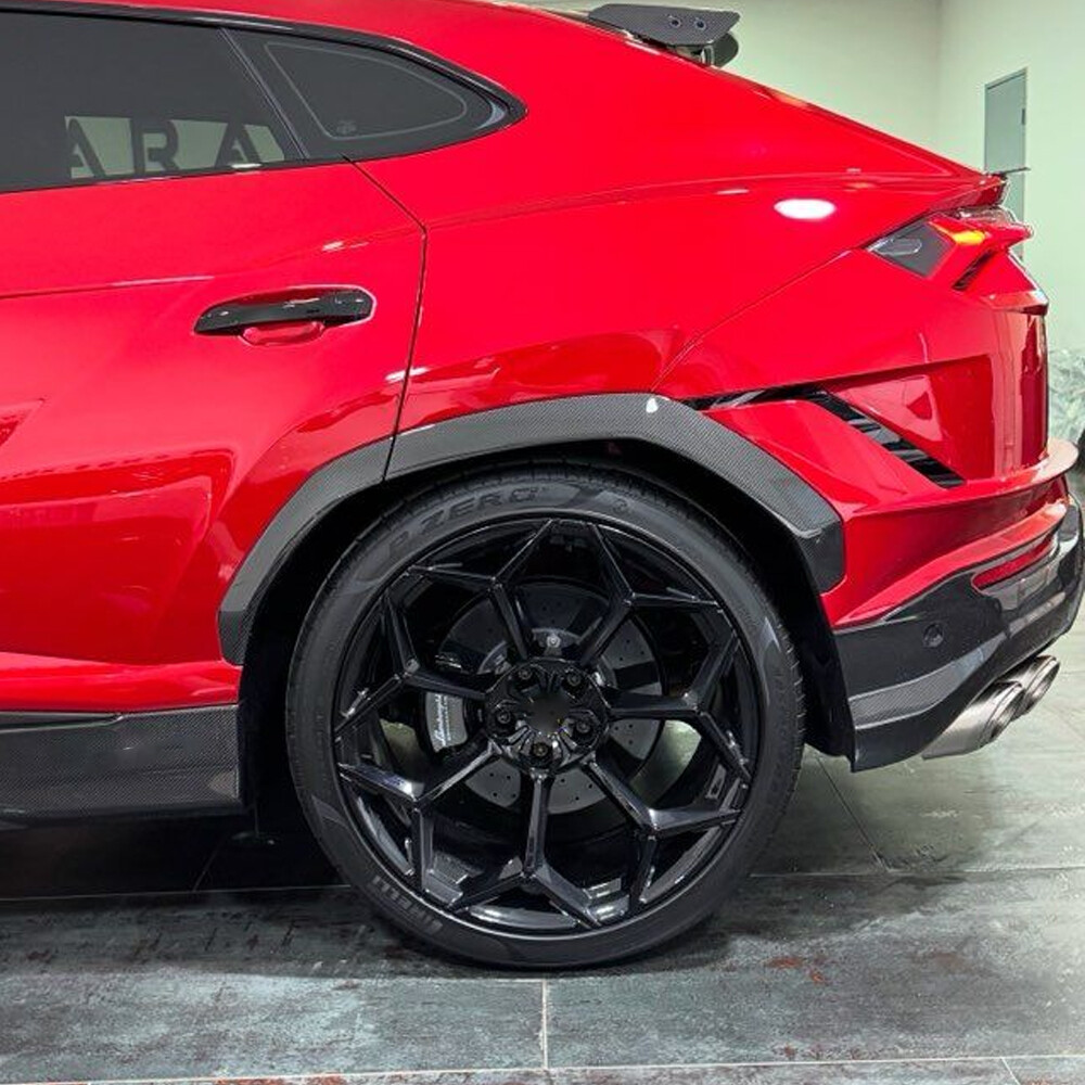For Lamborghini Urus 18+ Real Carbon Wheel Eyebrow Trim Arch Fender Flare Add On