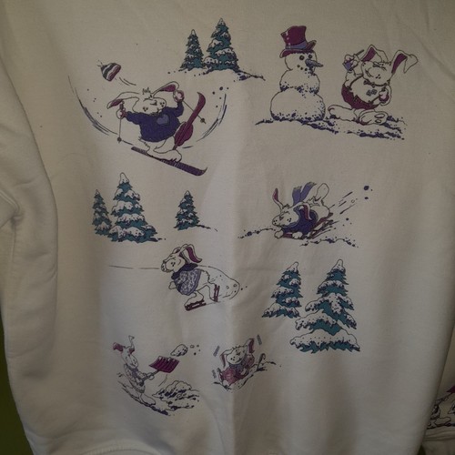 Vintage Lady Footlocker Sweatshirt Jumper White Womans Size M - Picture 5 of 10