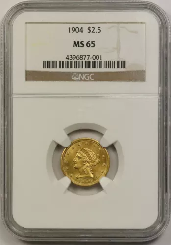 1904 $2.5 NGC MS 65 Liberty Head Gold Quarter Eagle