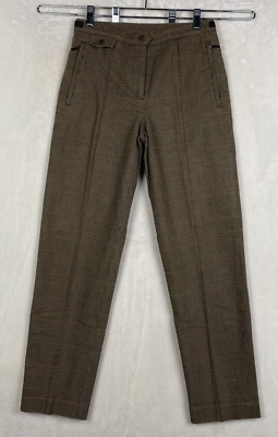 brown plaid dress pants women Women's Plaid High-Waist Wide-Leg Pants for Women main image 0