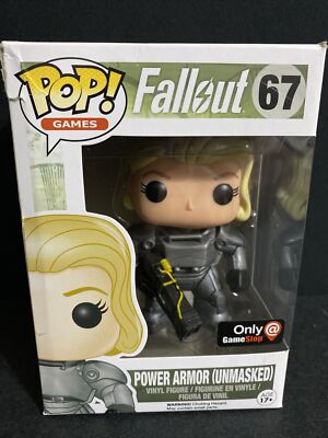 Funko Pop! Games Fallout 4 #67 Power Armor Unmasked GameStop Exclusive