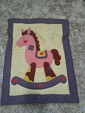 Vintage Handmade Rocking Horse Baby Blanket