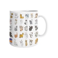 Tazzine da caffè con simpatici gatti su ceramica bianca design gattino stampato pet lover regalo