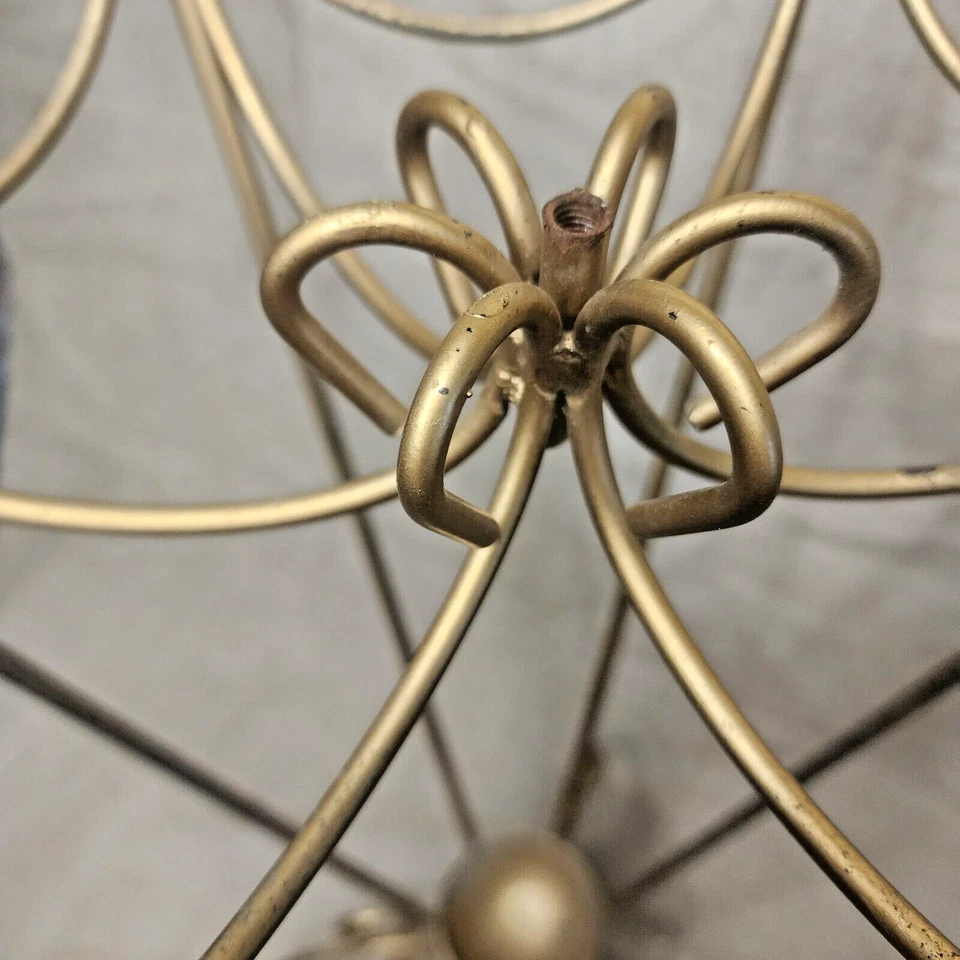 Винтажная позолоченная металлическая подставка для зонта в форме ар-деко? Cottagecore - Изображение 4 из 4