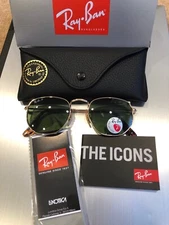 New Ray-Ban Hexagonal RB3548 Gold Frame / Polarized Sunglasses