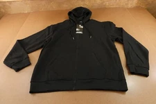 J.Come Mens Size 2XL Black Fleece Pocketed Full Zip Hooded Sweatshirt NWT
